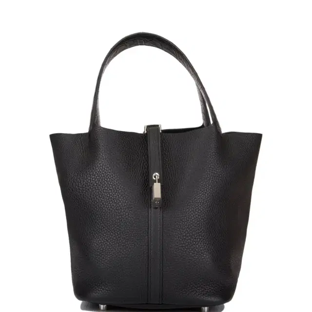 HERMÈS Hermes Black Matte Alligator/Clemence Picotin "Touch" 22cm