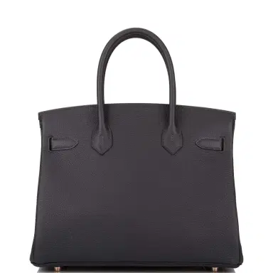 HERMÈS Hermes Black Togo Birkin 30cm Rose Gold Hardware | Thumbnail 4 HERMÈS Hermes Black Togo Birkin 30cm Rose Gold Hardware | Thumbnail 4