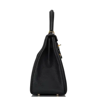 HERMÈS Hermes Black Togo Retourne Kelly 28cm Gold Hardware | Thumbnail 3