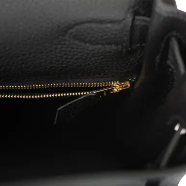 HERMÈS Hermes Black Togo Retourne Kelly 28cm Gold Hardware | Thumbnail 9