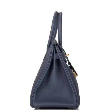 HERMÈS Hermes Bleu Nuit Togo Birkin 30cm Gold Hardware | Thumbnail 3