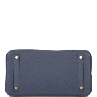 HERMÈS Hermes Bleu Nuit Togo Birkin 30cm Gold Hardware | Thumbnail 6
