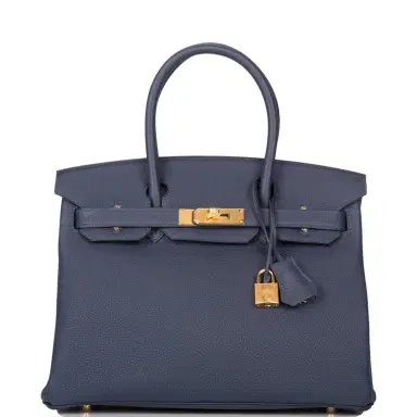 HERMÈS Hermes Bleu Nuit Togo Birkin 30cm Gold Hardware | Thumbnail 1