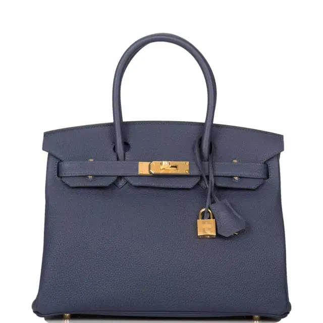 hermes Hermes Bleu Nuit Togo Birkin 30cm Gold Hardware