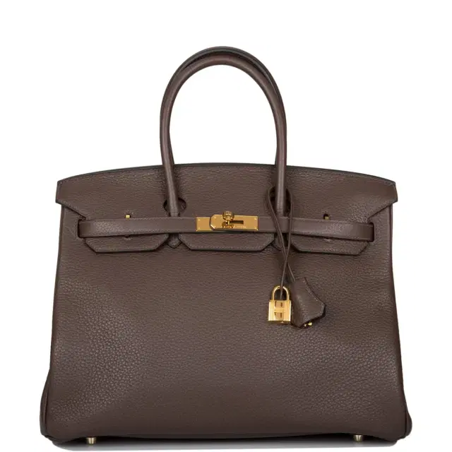 hermes Hermes Chocolate Togo Birkin 35cm Gold Hardware