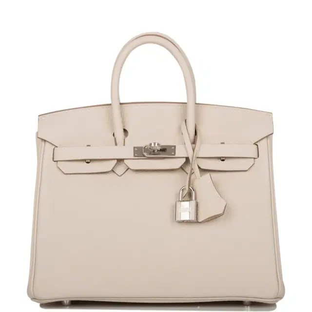 hermes Hermes Craie Togo Birkin 25cm Palladium Hardware