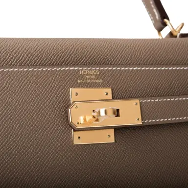 HERMÈS Hermes Etoupe Epsom Sellier Kelly 28cm Gold Hardware | Thumbnail 7 HERMÈS Hermes Etoupe Epsom Sellier Kelly 28cm Gold Hardware | Thumbnail 7