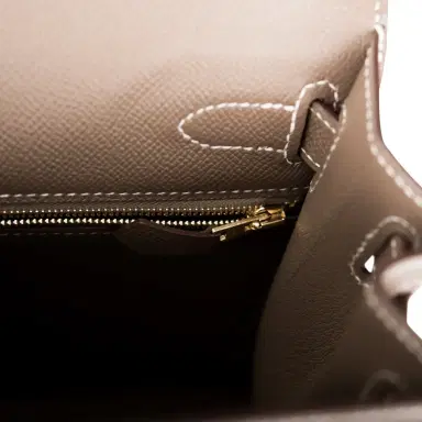 HERMÈS Hermes Etoupe Epsom Sellier Kelly 28cm Gold Hardware | Thumbnail 9 HERMÈS Hermes Etoupe Epsom Sellier Kelly 28cm Gold Hardware | Thumbnail 9