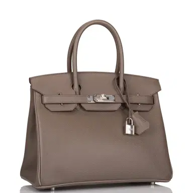 HERMÈS Hermes Horseshoe Stamp (HSS) Bi-Color Gris Etain And Gris Asphalte Epsom Birkin 30cm Palladium Hardware | Thumbnail 2