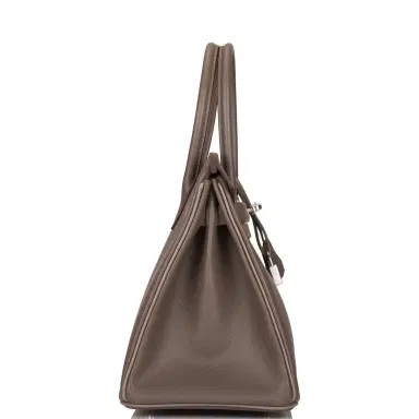 HERMÈS Hermes Horseshoe Stamp (HSS) Bi-Color Gris Etain And Gris Asphalte Epsom Birkin 30cm Palladium Hardware | Thumbnail 3