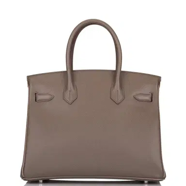 HERMÈS Hermes Horseshoe Stamp (HSS) Bi-Color Gris Etain And Gris Asphalte Epsom Birkin 30cm Palladium Hardware | Thumbnail 4