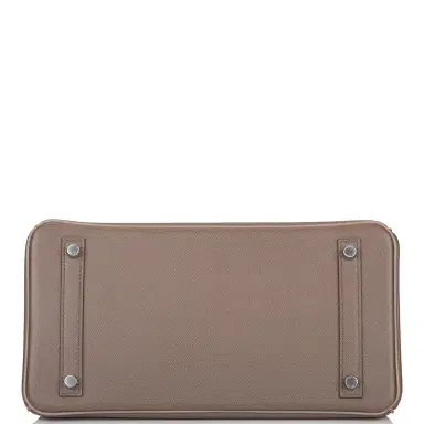 HERMÈS Hermes Horseshoe Stamp (HSS) Bi-Color Gris Etain And Gris Asphalte Epsom Birkin 30cm Palladium Hardware | Thumbnail 6