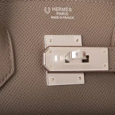 HERMÈS Hermes Horseshoe Stamp (HSS) Bi-Color Gris Etain And Gris Asphalte Epsom Birkin 30cm Palladium Hardware | Thumbnail 7