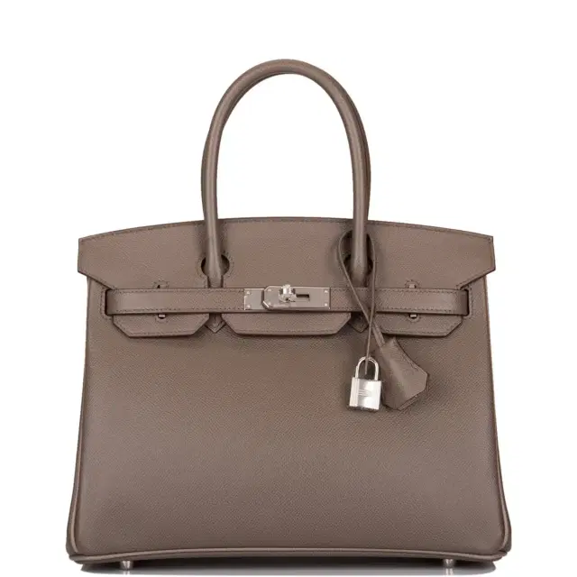 hermes Hermes Horseshoe Stamp (HSS) Bi-Color Gris Etain And Gris Asphalte Epsom Birkin 30cm Palladium Hardware