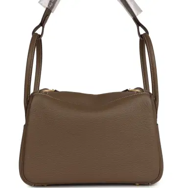 HERMÈS Hermes Lindy 26 Etoupe Clemence Gold Hardware | Thumbnail 4 HERMÈS Hermes Lindy 26 Etoupe Clemence Gold Hardware | Thumbnail 4