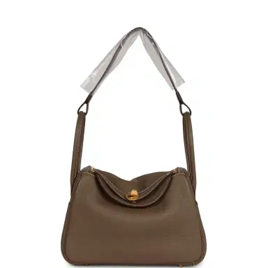 HERMÈS Hermes Lindy 26 Etoupe Clemence Gold Hardware | Thumbnail 7 HERMÈS Hermes Lindy 26 Etoupe Clemence Gold Hardware | Thumbnail 7