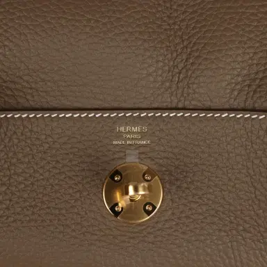 HERMÈS Hermes Lindy 26 Etoupe Clemence Gold Hardware | Thumbnail 8 HERMÈS Hermes Lindy 26 Etoupe Clemence Gold Hardware | Thumbnail 8