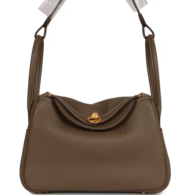 hermes Hermes Lindy 26 Etoupe Clemence Gold Hardware