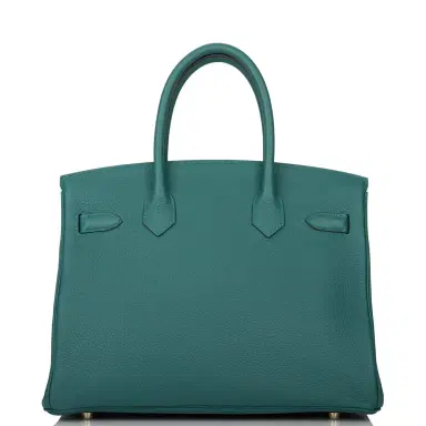 HERMÈS Hermes Malachite Togo Birkin 30cm Gold Hardware | Thumbnail 4