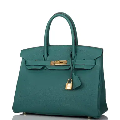 HERMÈS Hermes Malachite Togo Birkin 30cm Gold Hardware | Thumbnail 5