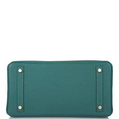 HERMÈS Hermes Malachite Togo Birkin 30cm Gold Hardware | Thumbnail 6
