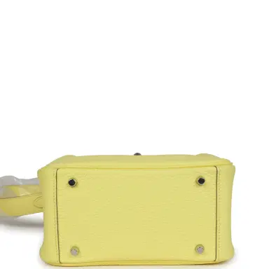 HERMÈS Hermes Mini Lindy Limoncello Clemence Palladium Hardware | Thumbnail 7 HERMÈS Hermes Mini Lindy Limoncello Clemence Palladium Hardware | Thumbnail 7