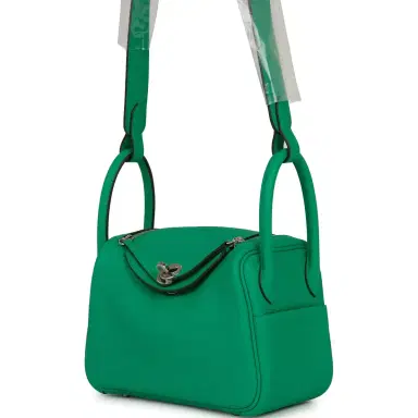 HERMÈS Hermes Mini Lindy Menthe Clemence Palladium Hardware | Thumbnail 5 HERMÈS Hermes Mini Lindy Menthe Clemence Palladium Hardware | Thumbnail 5