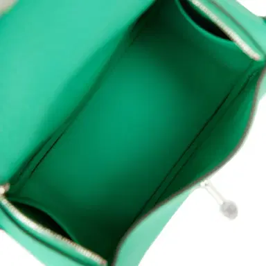 HERMÈS Hermes Mini Lindy Menthe Clemence Palladium Hardware | Thumbnail 9 HERMÈS Hermes Mini Lindy Menthe Clemence Palladium Hardware | Thumbnail 9