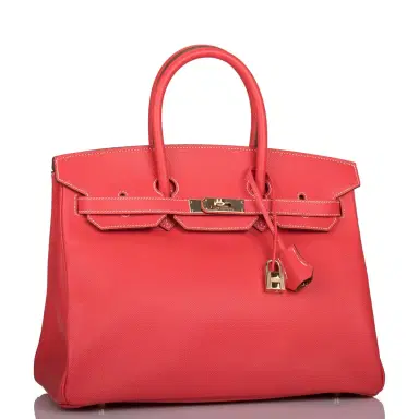 HERMÈS Hermes Rose Jaipur Epsom Bi-Color Candy Birkin 35cm Permabrass Hardware | Thumbnail 2 HERMÈS Hermes Rose Jaipur Epsom Bi-Color Candy Birkin 35cm Permabrass Hardware | Thumbnail 2