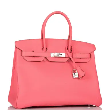 HERMÈS Hermes Rose Lipstick Togo Birkin 35cm Palladium Hardware | Thumbnail 2
