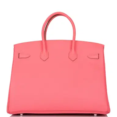 HERMÈS Hermes Rose Lipstick Togo Birkin 35cm Palladium Hardware | Thumbnail 4