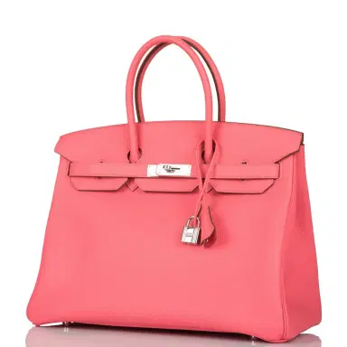 HERMÈS Hermes Rose Lipstick Togo Birkin 35cm Palladium Hardware | Thumbnail 5