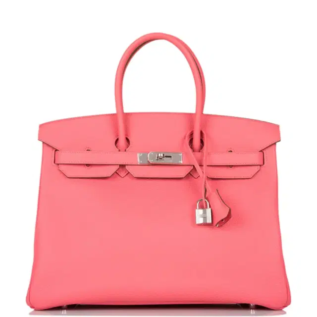 hermes Hermes Rose Lipstick Togo Birkin 35cm Palladium Hardware