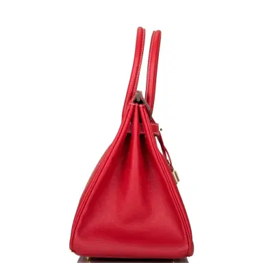 HERMÈS Hermes Rouge Casaque Epsom Bi-Color Candy Birkin 35cm Permabrass Hardware | Thumbnail 3 HERMÈS Hermes Rouge Casaque Epsom Bi-Color Candy Birkin 35cm Permabrass Hardware | Thumbnail 3