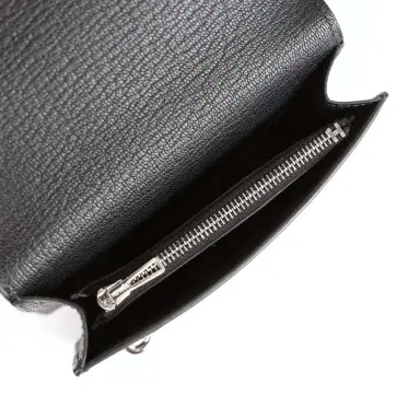 HERMÈS Hermes Roulis Slim Wallet Black Chevre Mysore Palladium Hardware | Thumbnail 10 HERMÈS Hermes Roulis Slim Wallet Black Chevre Mysore Palladium Hardware | Thumbnail 10