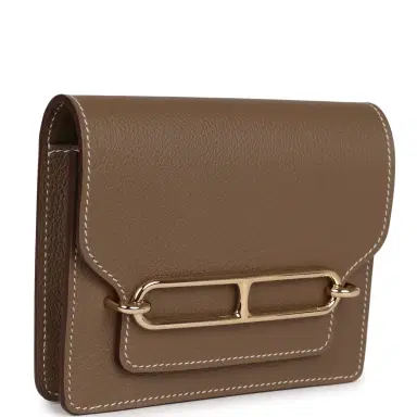 HERMÈS Hermes Roulis Slim Wallet Etoupe Evercolor Gold Hardware | Thumbnail 2 HERMÈS Hermes Roulis Slim Wallet Etoupe Evercolor Gold Hardware | Thumbnail 2