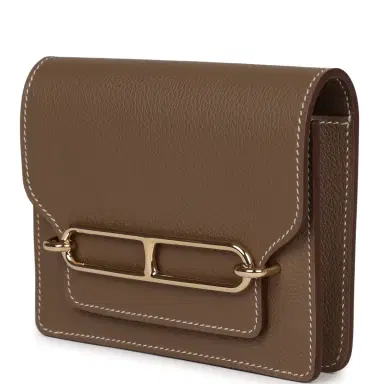 HERMÈS Hermes Roulis Slim Wallet Etoupe Evercolor Gold Hardware | Thumbnail 5 HERMÈS Hermes Roulis Slim Wallet Etoupe Evercolor Gold Hardware | Thumbnail 5