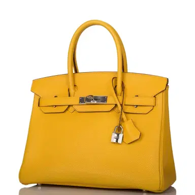 HERMÈS Hermes Soleil Togo Birkin 30cm Palladium Hardware (Preloved - Mint) | Thumbnail 5