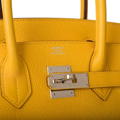 HERMÈS Hermes Soleil Togo Birkin 30cm Palladium Hardware (Preloved - Mint) | Thumbnail 7