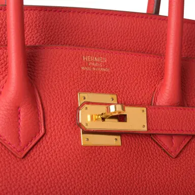 HERMÈS Hermes Vermilion Togo Birkin 35cm Gold Hardware | Thumbnail 7 HERMÈS Hermes Vermilion Togo Birkin 35cm Gold Hardware | Thumbnail 7