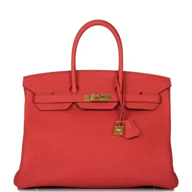 HERMÈS Hermes Vermilion Togo Birkin 35cm Gold Hardware | Thumbnail 1 HERMÈS Hermes Vermilion Togo Birkin 35cm Gold Hardware | Thumbnail 1