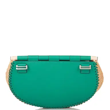 HERMÈS Hermes Vert Vertigo Swift and Osier Wicker Picnic Fishing Bag | Thumbnail 4 HERMÈS Hermes Vert Vertigo Swift and Osier Wicker Picnic Fishing Bag | Thumbnail 4