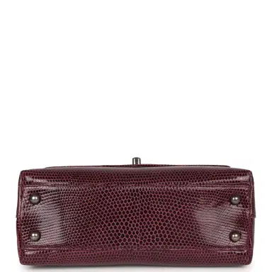 Chanel Pre-owned Chanel Mini Coco Handle Burgundy Lizard Ruthenium Hardware | Thumbnail 7 Chanel Pre-owned Chanel Mini Coco Handle Burgundy Lizard Ruthenium Hardware | Thumbnail 7