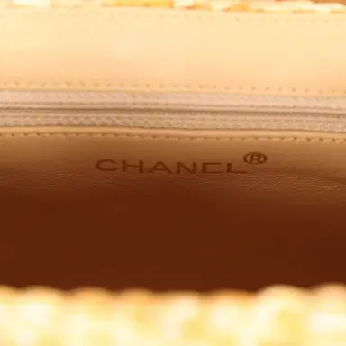 Chanel Vintage Chanel Basket Bag Beige Lambskin and Rattan Wicker Gold Hardware | Thumbnail 9 Chanel Vintage Chanel Basket Bag Beige Lambskin and Rattan Wicker Gold Hardware | Thumbnail 9