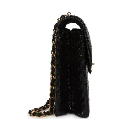 Chanel Vintage Chanel Flap Bag Black Wicker Gold Hardware | Thumbnail 3 Chanel Vintage Chanel Flap Bag Black Wicker Gold Hardware | Thumbnail 3