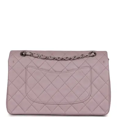 Chanel Vintage Chanel Medium Classic Double Flap Purple Lambskin Silver Hardware | Thumbnail 4 Chanel Vintage Chanel Medium Classic Double Flap Purple Lambskin Silver Hardware | Thumbnail 4