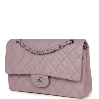 Chanel Vintage Chanel Medium Classic Double Flap Purple Lambskin Silver Hardware | Thumbnail 5 Chanel Vintage Chanel Medium Classic Double Flap Purple Lambskin Silver Hardware | Thumbnail 5