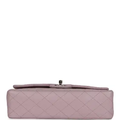 Chanel Vintage Chanel Medium Classic Double Flap Purple Lambskin Silver Hardware | Thumbnail 6 Chanel Vintage Chanel Medium Classic Double Flap Purple Lambskin Silver Hardware | Thumbnail 6