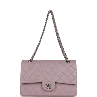 Chanel Vintage Chanel Medium Classic Double Flap Purple Lambskin Silver Hardware | Thumbnail 7 Chanel Vintage Chanel Medium Classic Double Flap Purple Lambskin Silver Hardware | Thumbnail 7