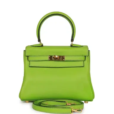 HERMÈS Vintage Hermes Kelly Retourne 20 Vert Cru Gulliver Gold Hardware | Thumbnail 1 HERMÈS Vintage Hermes Kelly Retourne 20 Vert Cru Gulliver Gold Hardware | Thumbnail 1
